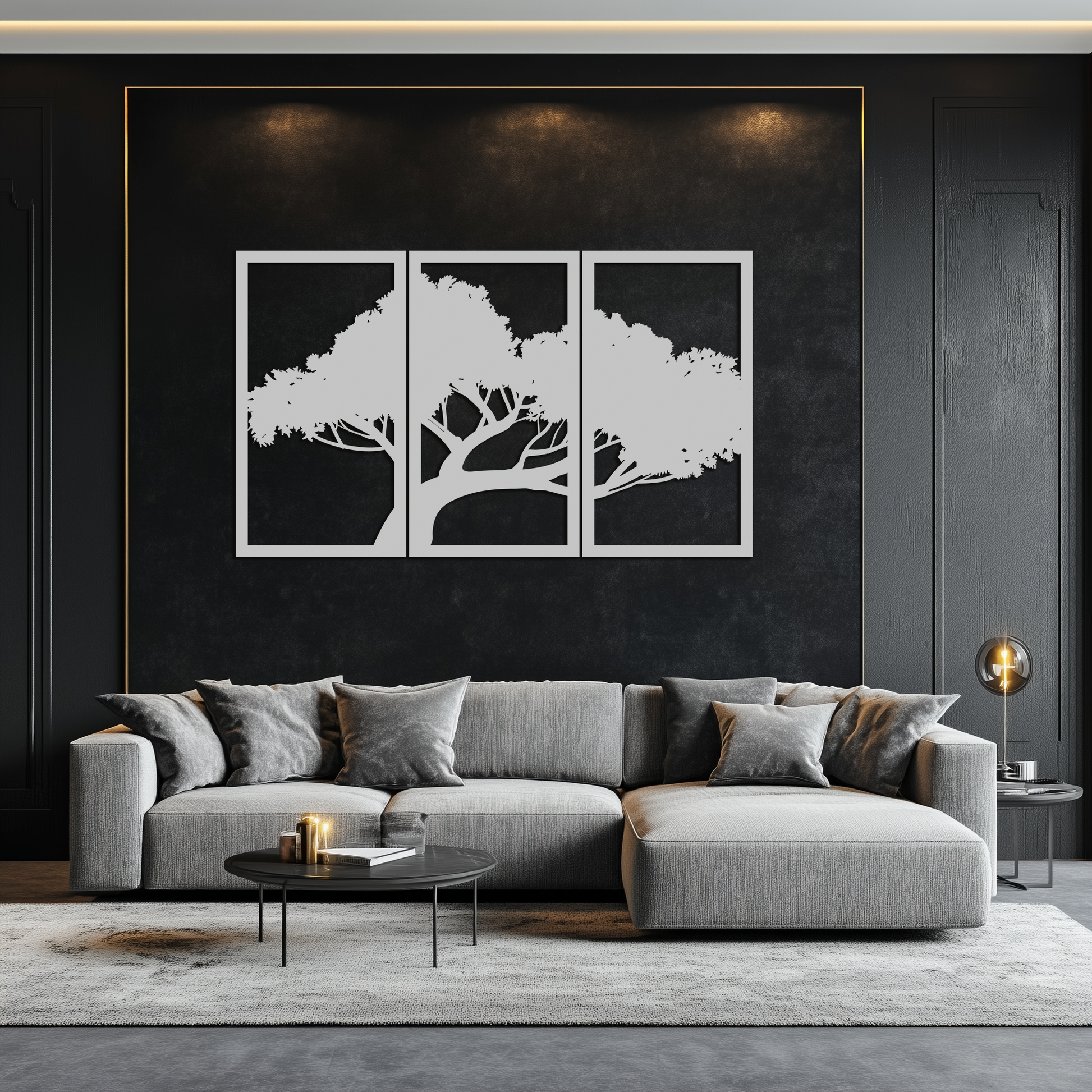 Tree Silhouette Metal Wall Art - Modern Nature-Inspired Decor - KAF222 - Tampa Home & Garden Store