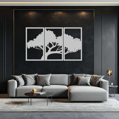 Tree Silhouette Metal Wall Art - Modern Nature-Inspired Decor - KAF222 - Tampa Home & Garden Store