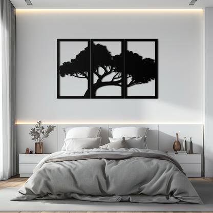 Tree Silhouette Metal Wall Art - Modern Nature-Inspired Decor - KAF222 - Tampa Home & Garden Store