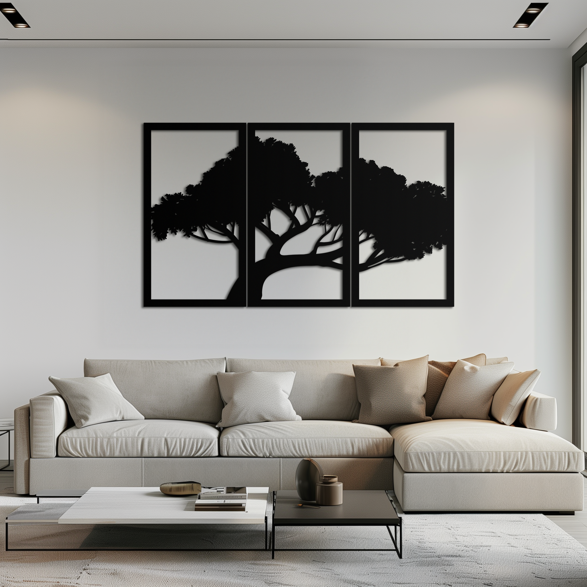 Tree Silhouette Metal Wall Art - Modern Nature-Inspired Decor - KAF222 - Tampa Home & Garden Store