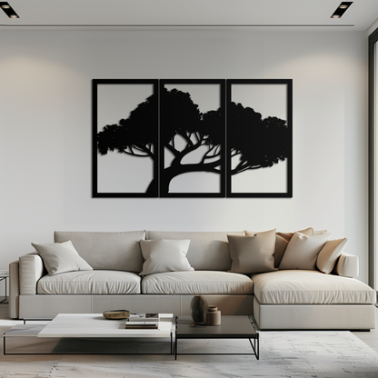 Tree Silhouette Metal Wall Art - Modern Nature-Inspired Decor - KAF222 - Tampa Home & Garden Store