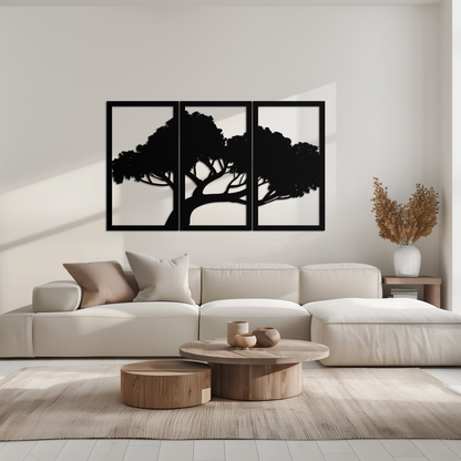 Tree Silhouette Metal Wall Art - Modern Nature-Inspired Decor - KAF222 - Tampa Home & Garden Store