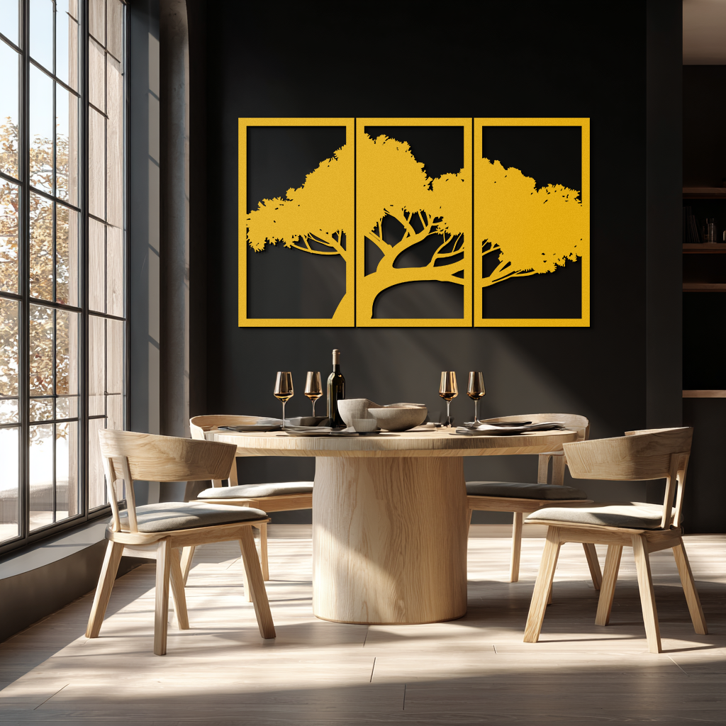 Tree Silhouette Metal Wall Art - Modern Nature-Inspired Decor - KAF222 - Tampa Home & Garden Store