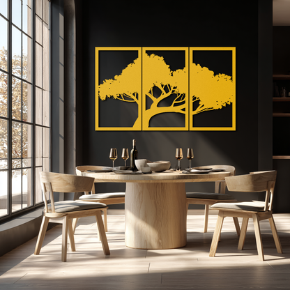 Tree Silhouette Metal Wall Art - Modern Nature-Inspired Decor - KAF222 - Tampa Home & Garden Store