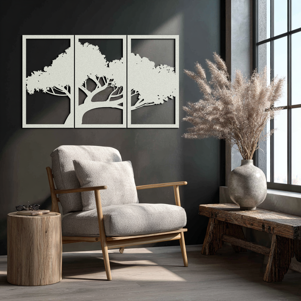 Tree Silhouette Metal Wall Art - Modern Nature-Inspired Decor - KAF222 - Tampa Home & Garden Store