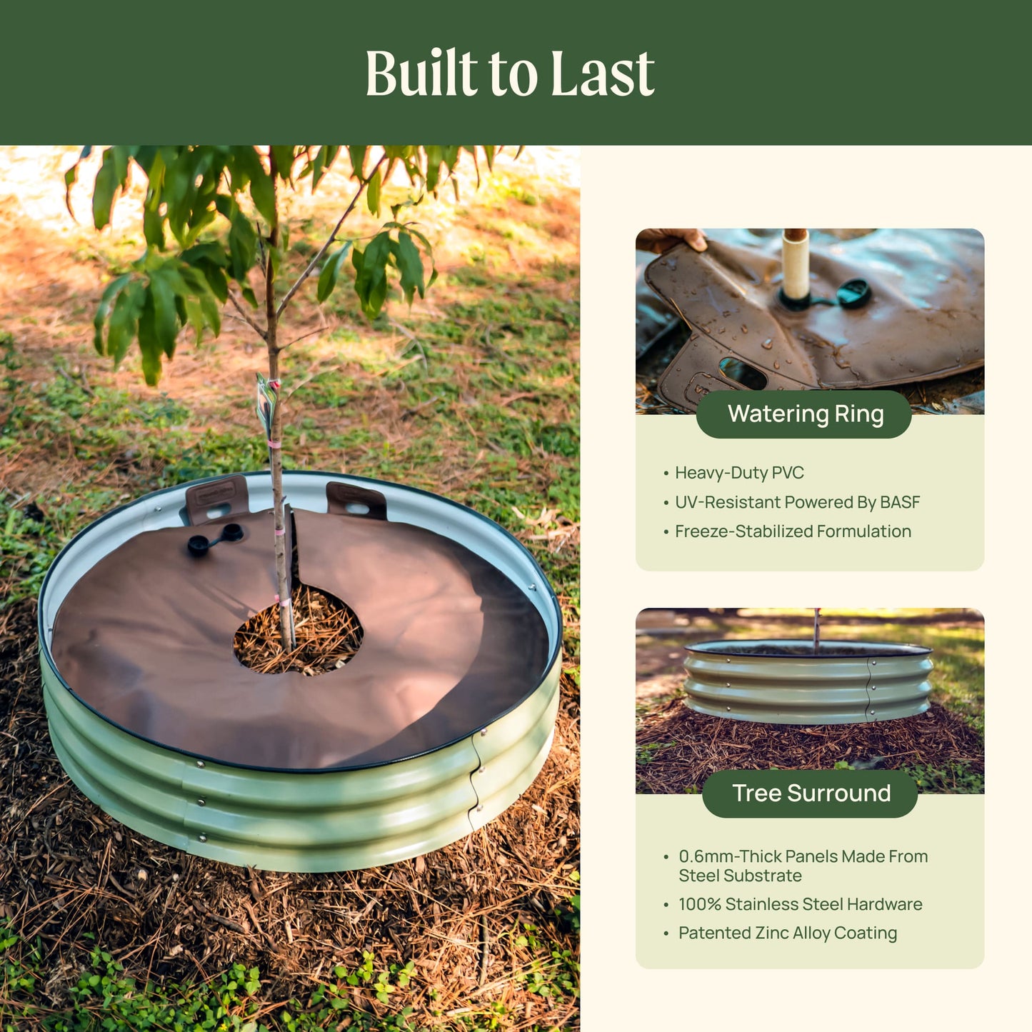 Tree Surround Tree Growing Container Tree Watering Ring Metal - Tampa Home & Garden Store