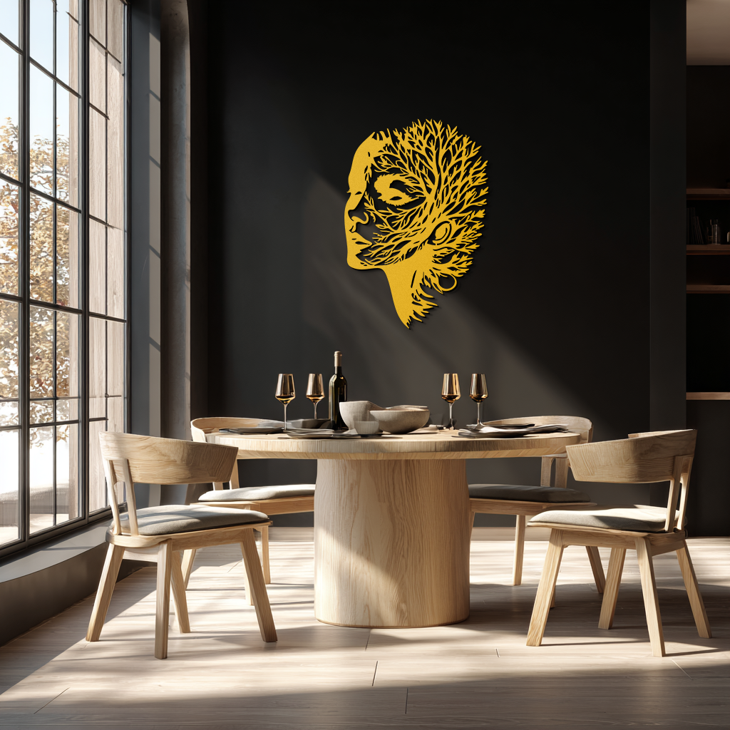 Tree Woman Metal Wall Art - Nature-Inspired Female Silhouette Decor- KAF472 - Tampa Home & Garden Store