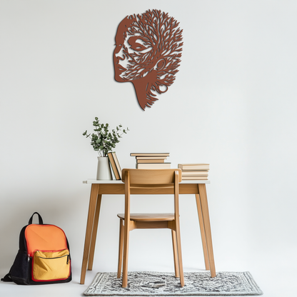 Tree Woman Metal Wall Art - Nature-Inspired Female Silhouette Decor- KAF472 - Tampa Home & Garden Store