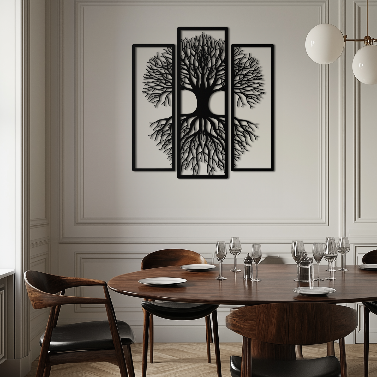 Tree of Life Metal Wall Art – 3-Panel Nature Decor - KAF214 - Tampa Home & Garden Store