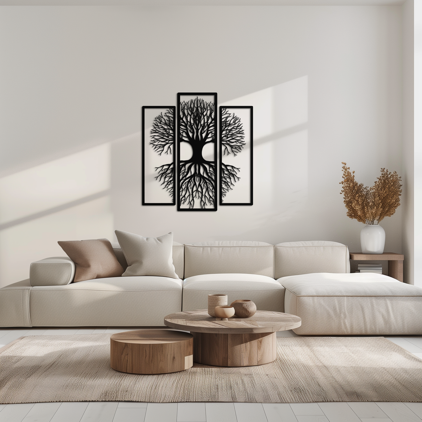 Tree of Life Metal Wall Art – 3-Panel Nature Decor - KAF214 - Tampa Home & Garden Store