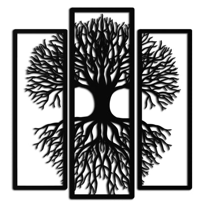 Tree of Life Metal Wall Art – 3-Panel Nature Decor - KAF214 - Tampa Home & Garden Store