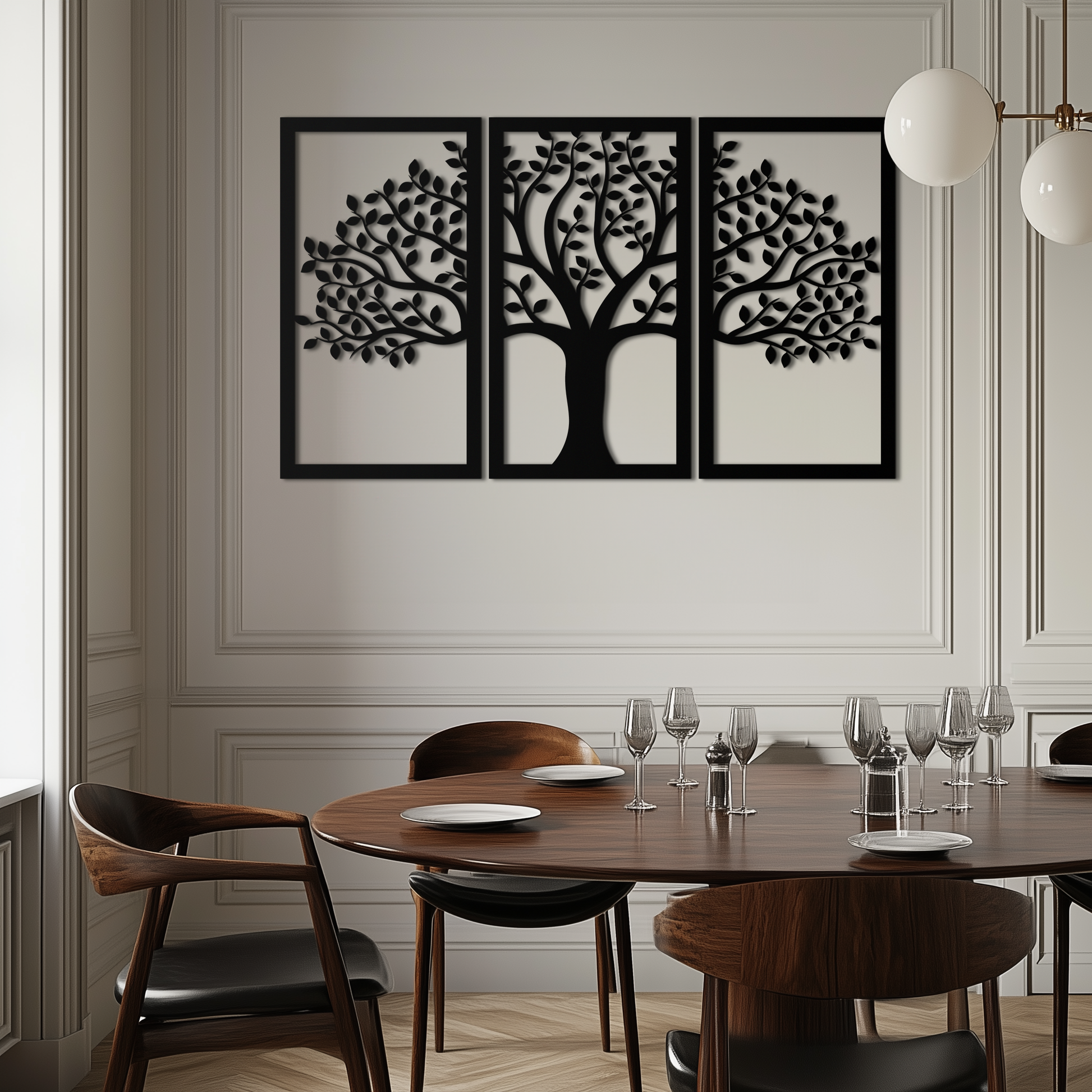 Tree of Life Metal Wall Art – 3-Panel Nature Decor - KAF221 - Tampa Home & Garden Store