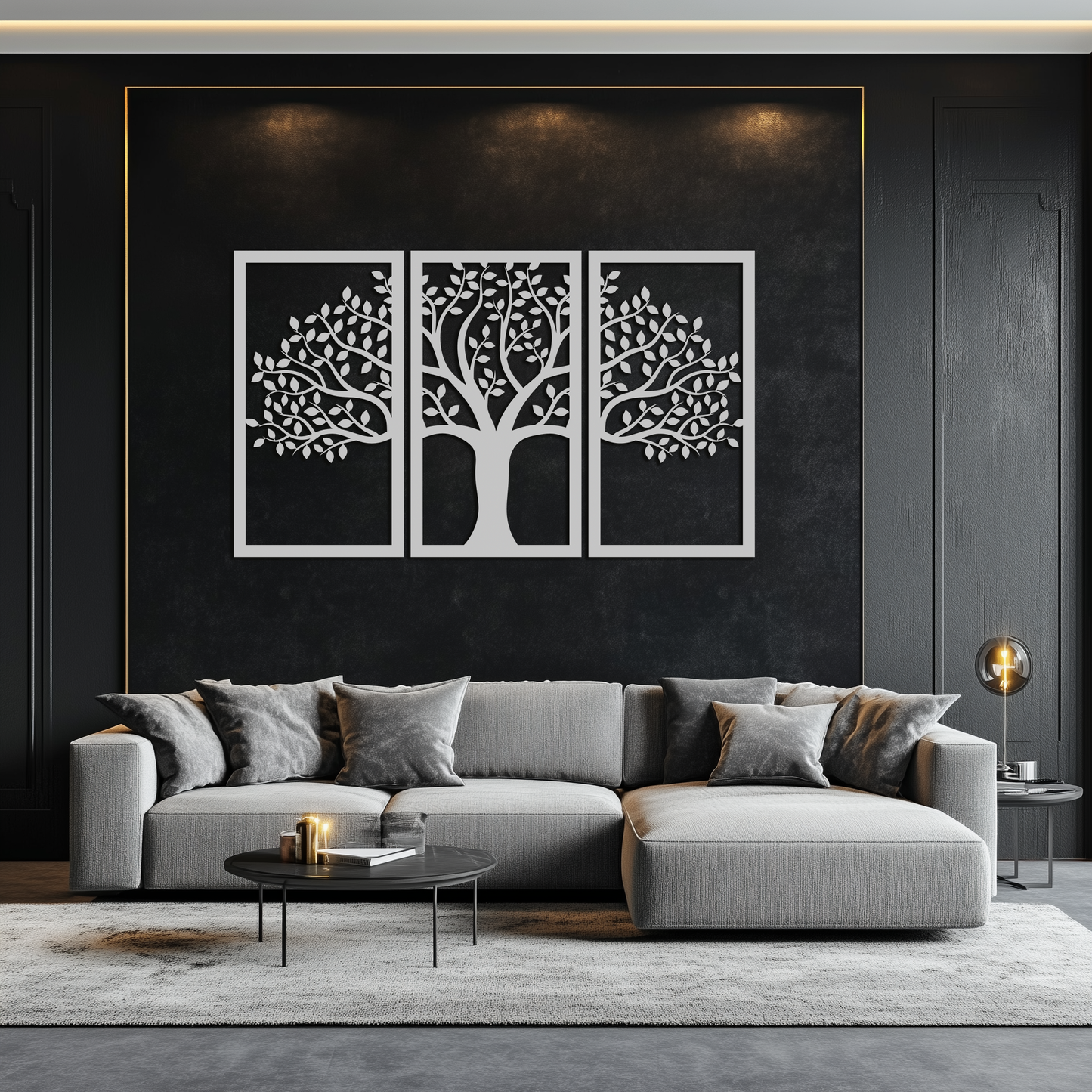 Tree of Life Metal Wall Art – 3-Panel Nature Decor - KAF221 - Tampa Home & Garden Store