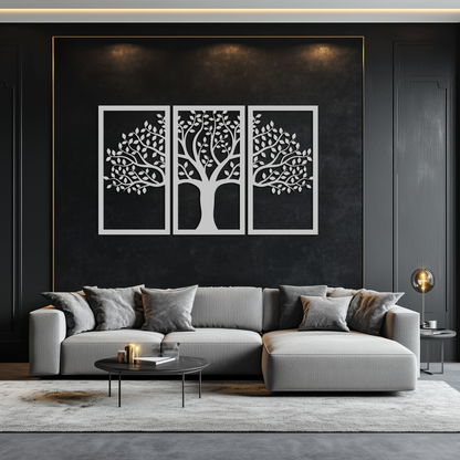 Tree of Life Metal Wall Art – 3-Panel Nature Decor - KAF221 - Tampa Home & Garden Store