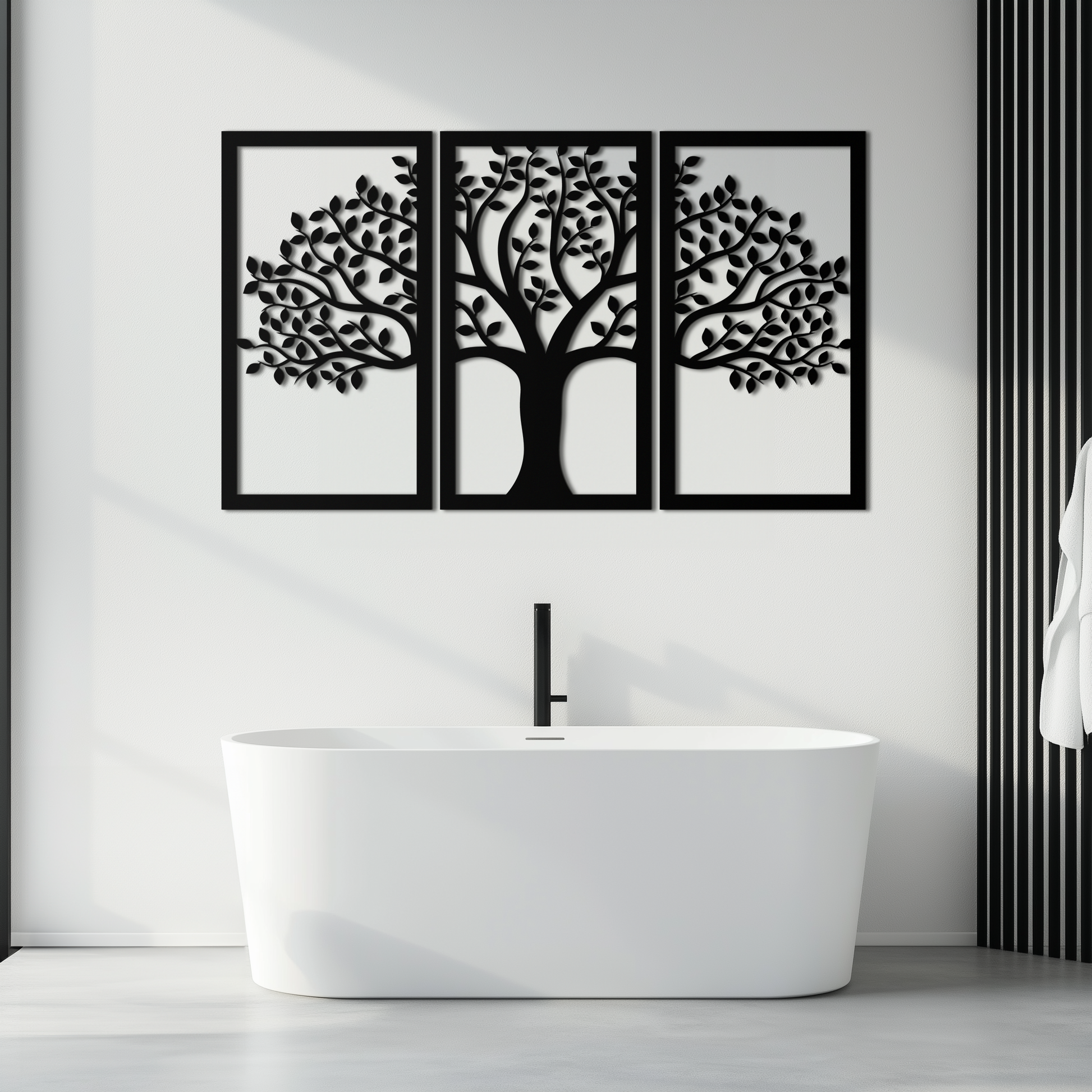 Tree of Life Metal Wall Art – 3-Panel Nature Decor - KAF221 - Tampa Home & Garden Store