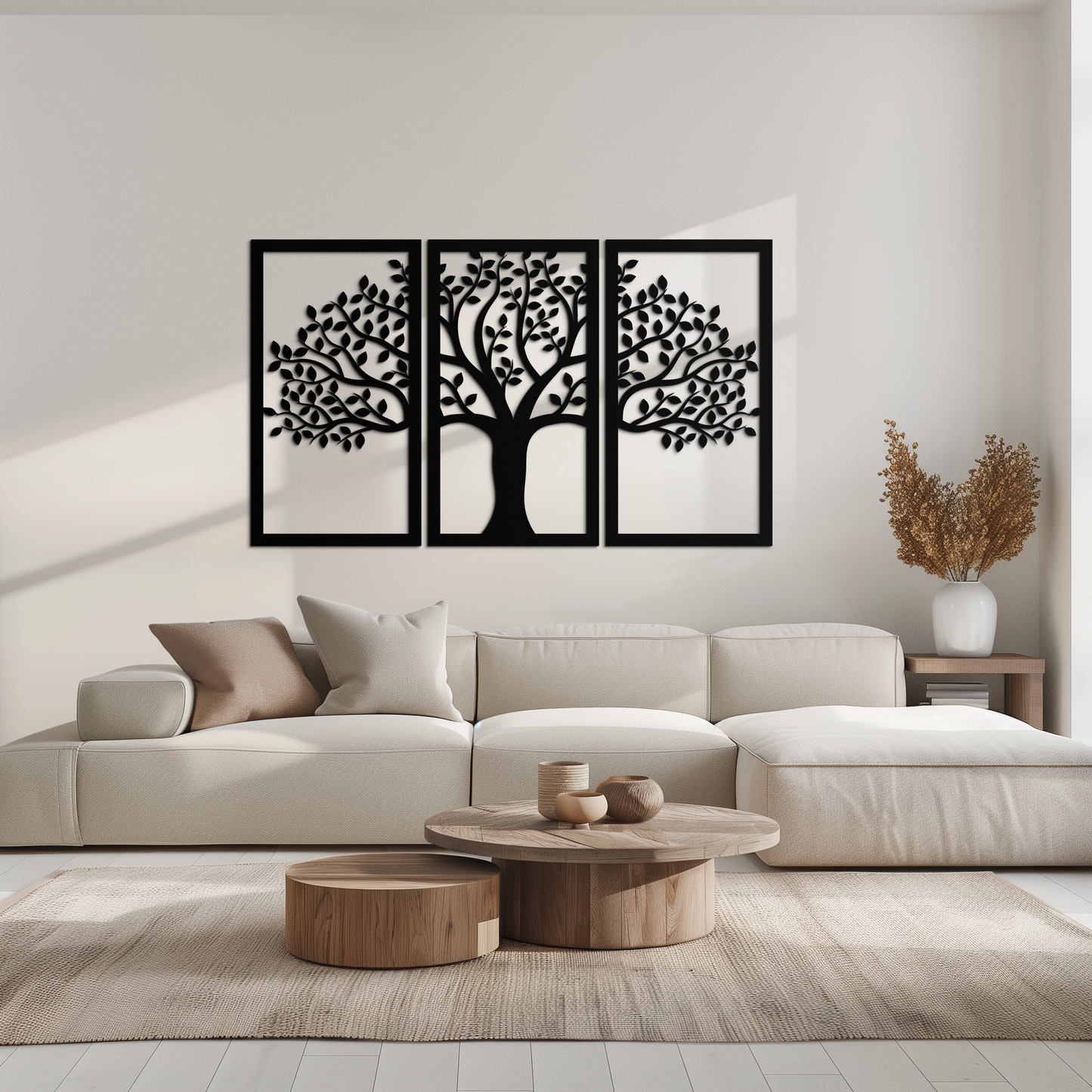 Tree of Life Metal Wall Art – 3-Panel Nature Decor - KAF221 - Tampa Home & Garden Store