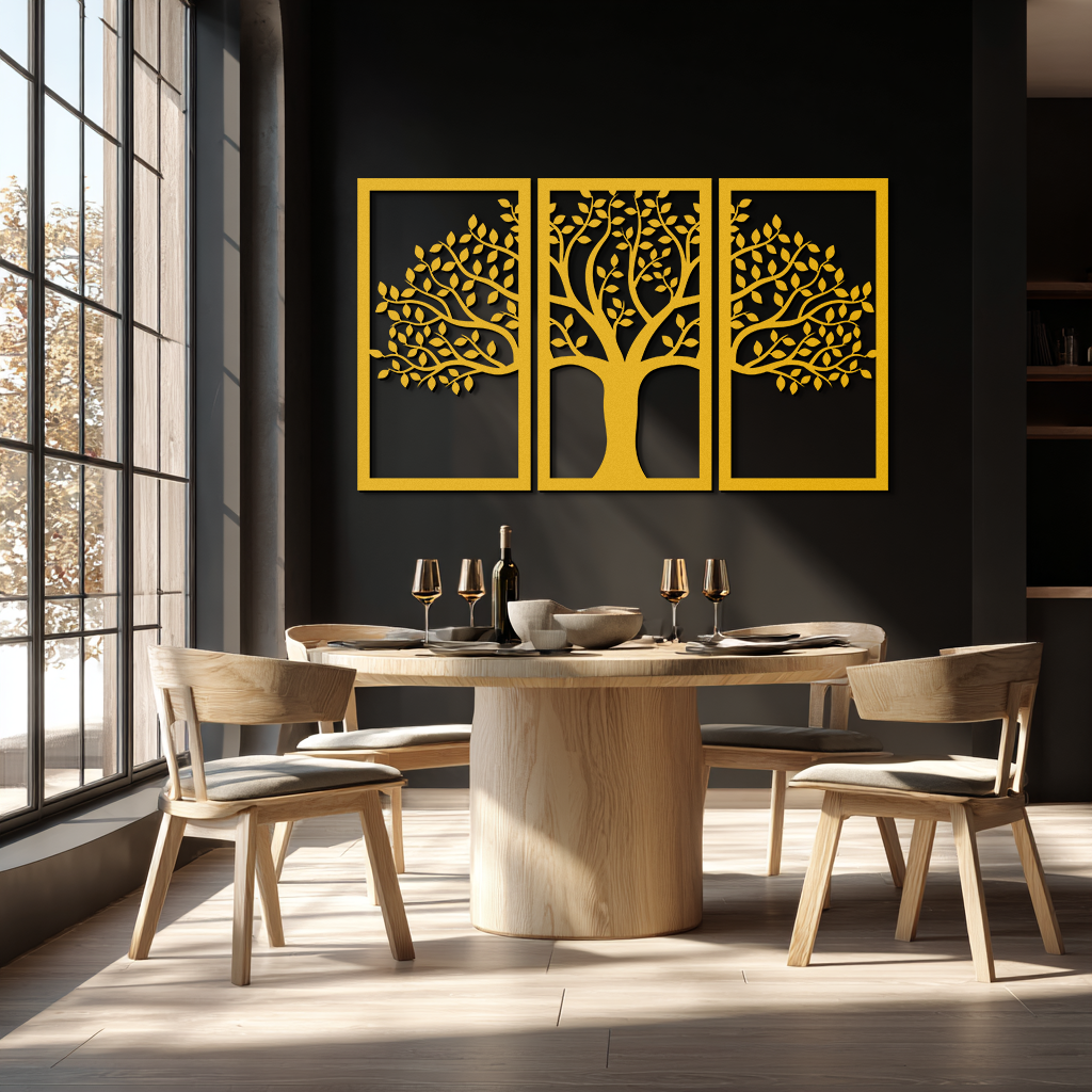Tree of Life Metal Wall Art – 3-Panel Nature Decor - KAF221 - Tampa Home & Garden Store