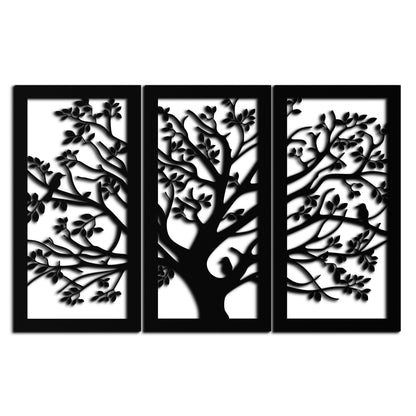 Tree of Life Metal Wall Art - 3-Piece Nature-Inspired Steel Decor - KAF093 - Tampa Home & Garden Store