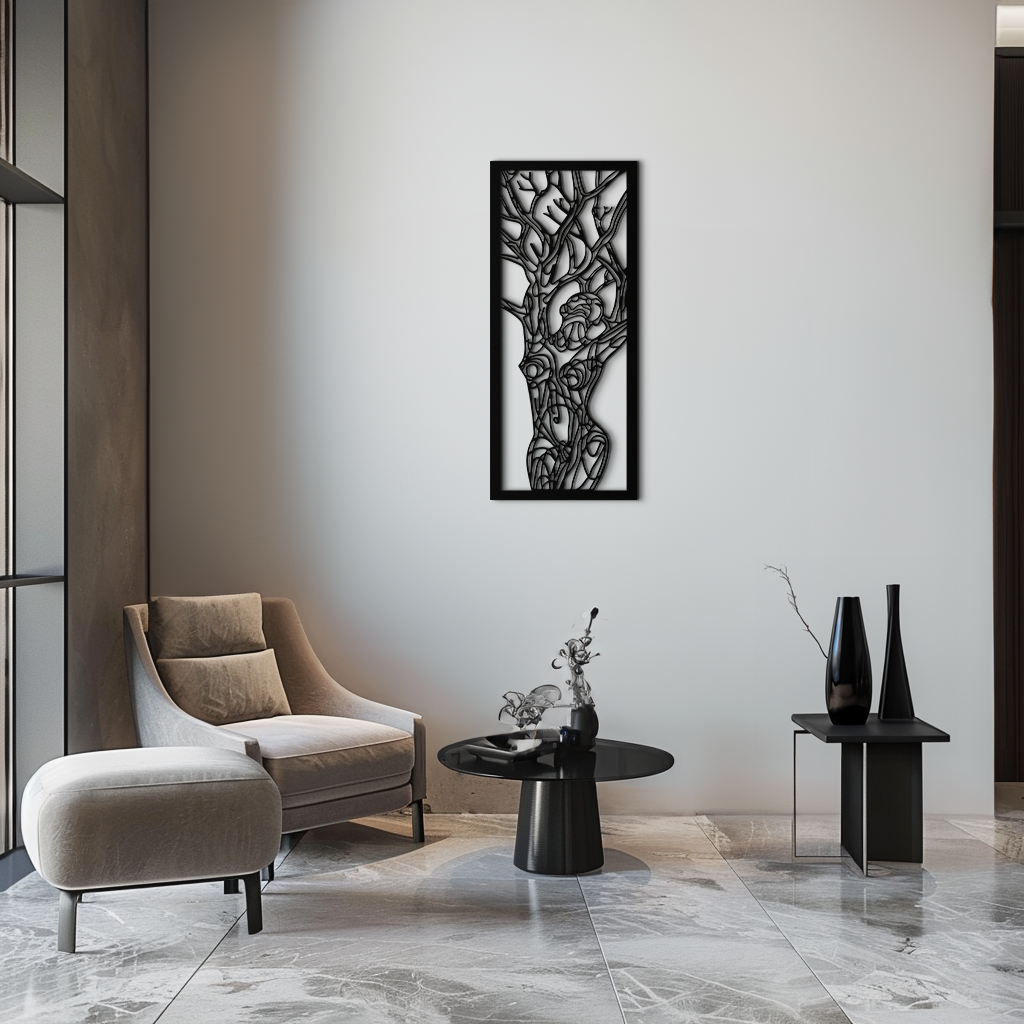 Tree of Life Metal Wall Art – Abstract Feminine Design - KAF138 - Tampa Home & Garden Store