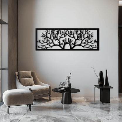 Tree of Life Metal Wall Art - Large Horizontal Steel Wall Decor - KAF025 - Tampa Home & Garden Store