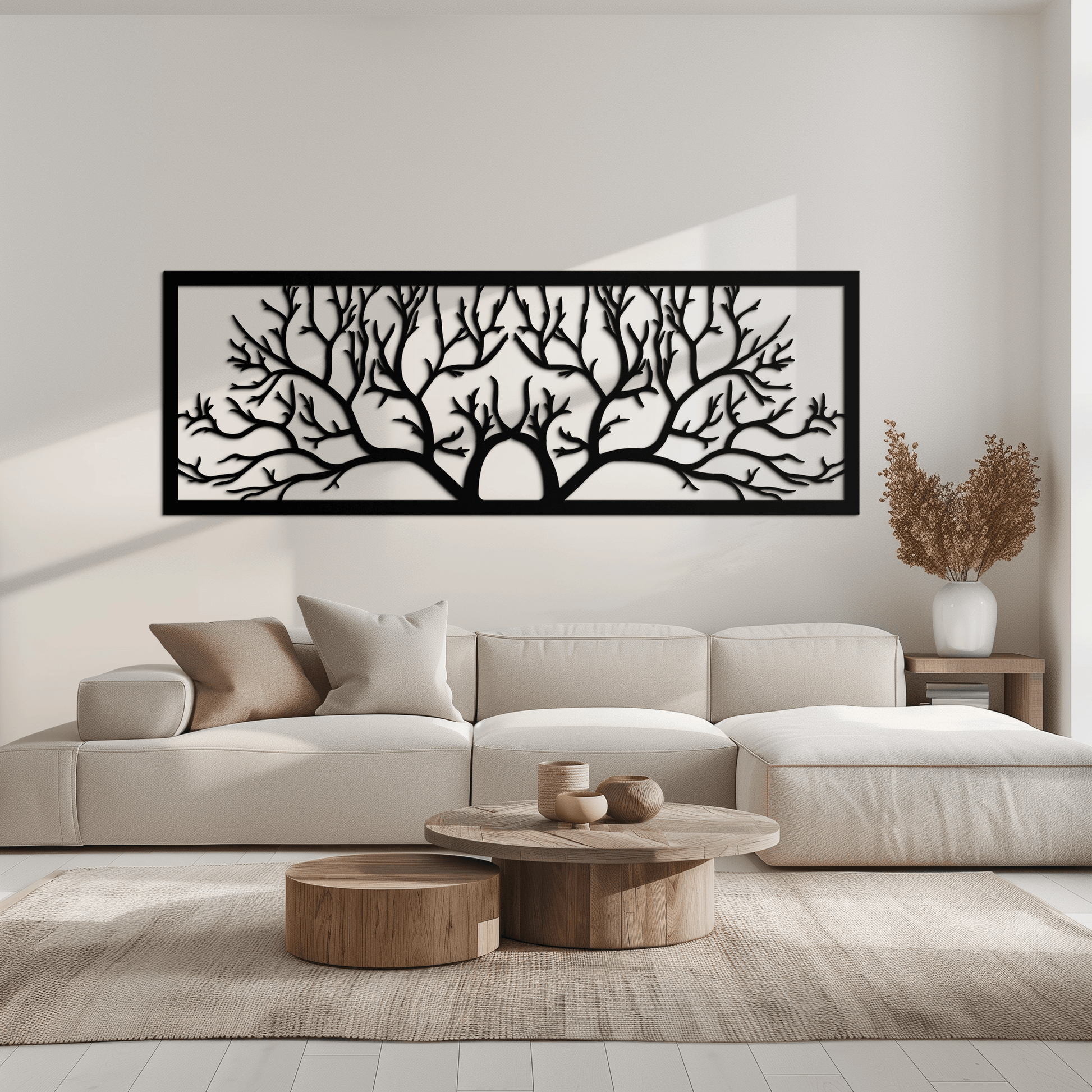 Tree of Life Metal Wall Art - Large Horizontal Steel Wall Decor - KAF025 - Tampa Home & Garden Store