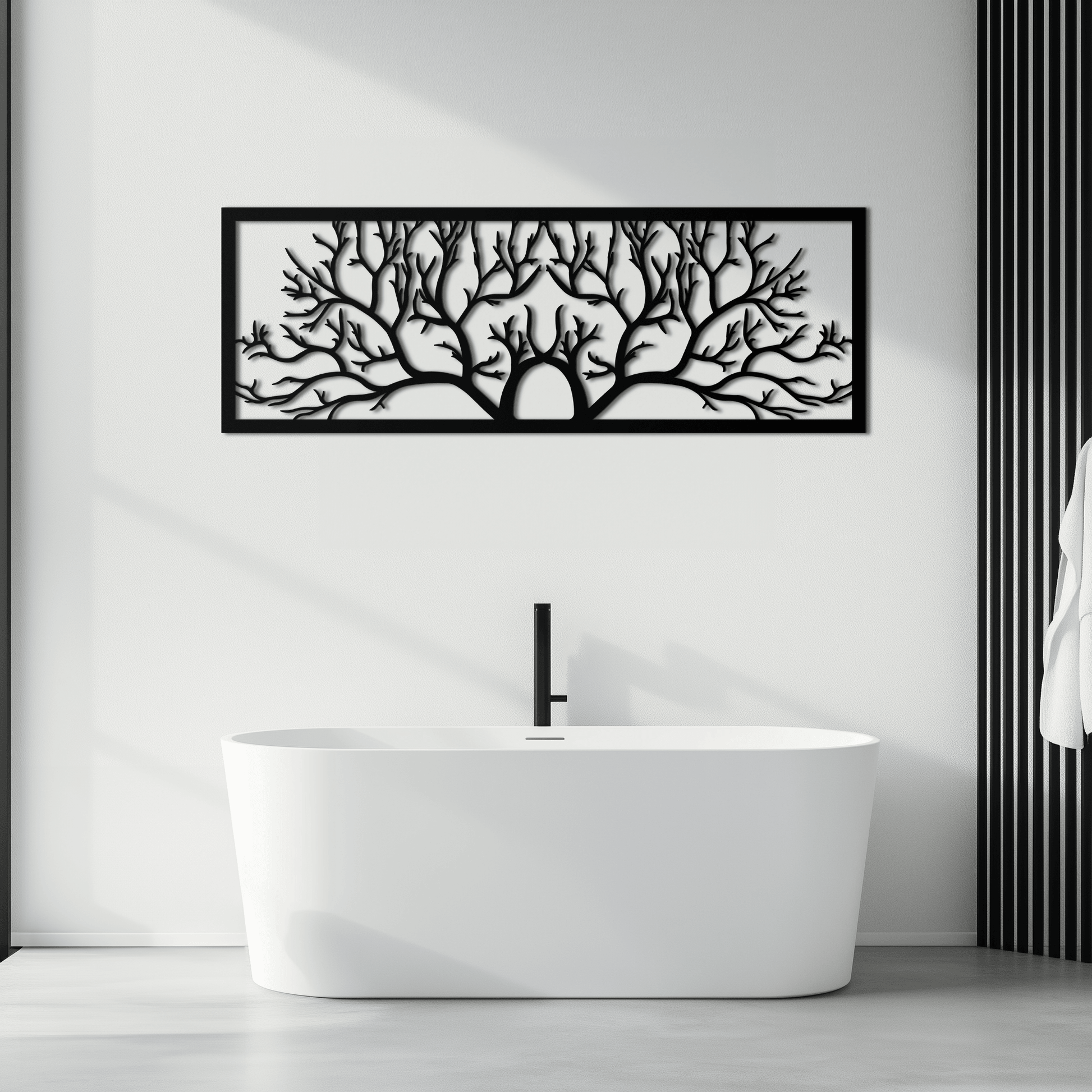 Tree of Life Metal Wall Art - Large Horizontal Steel Wall Decor - KAF025 - Tampa Home & Garden Store