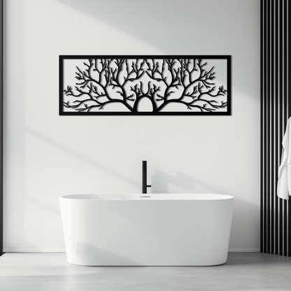 Tree of Life Metal Wall Art - Large Horizontal Steel Wall Decor - KAF025 - Tampa Home & Garden Store