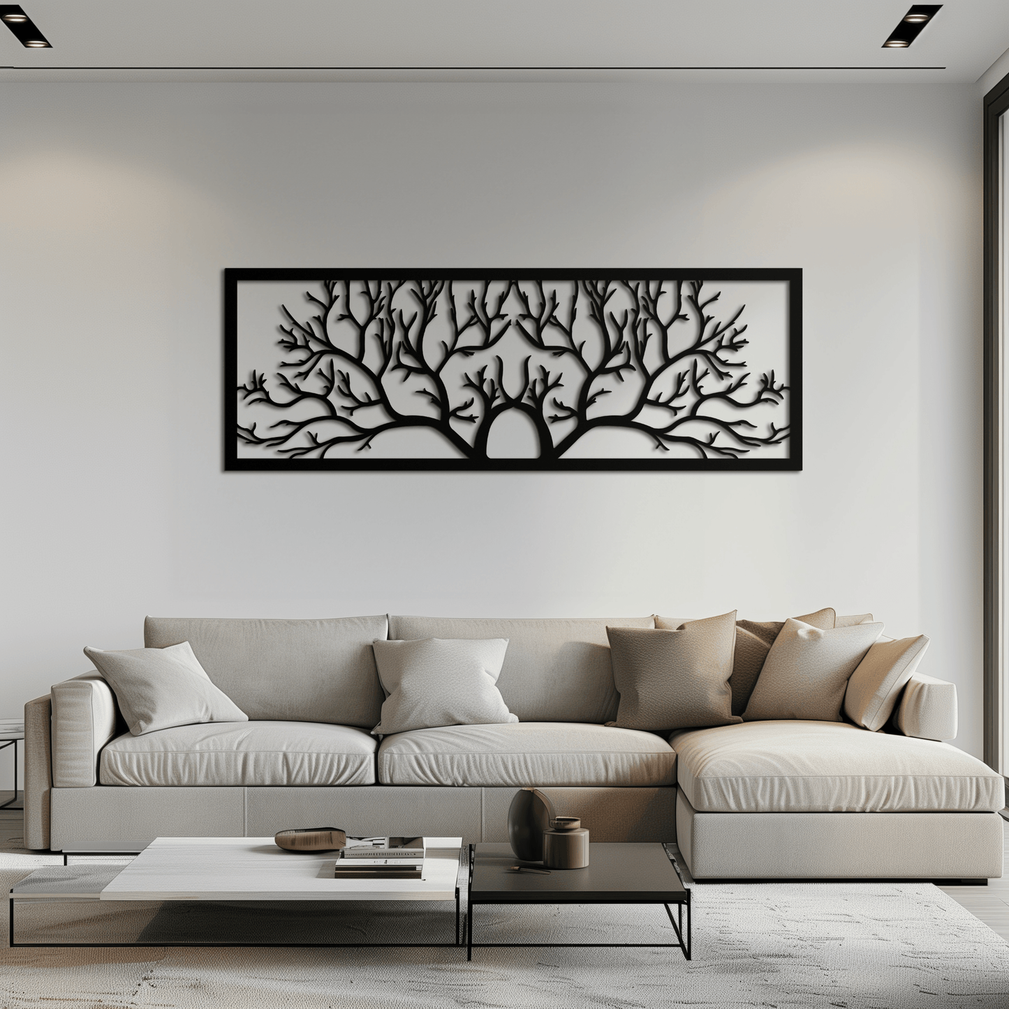 Tree of Life Metal Wall Art - Large Horizontal Steel Wall Decor - KAF025 - Tampa Home & Garden Store