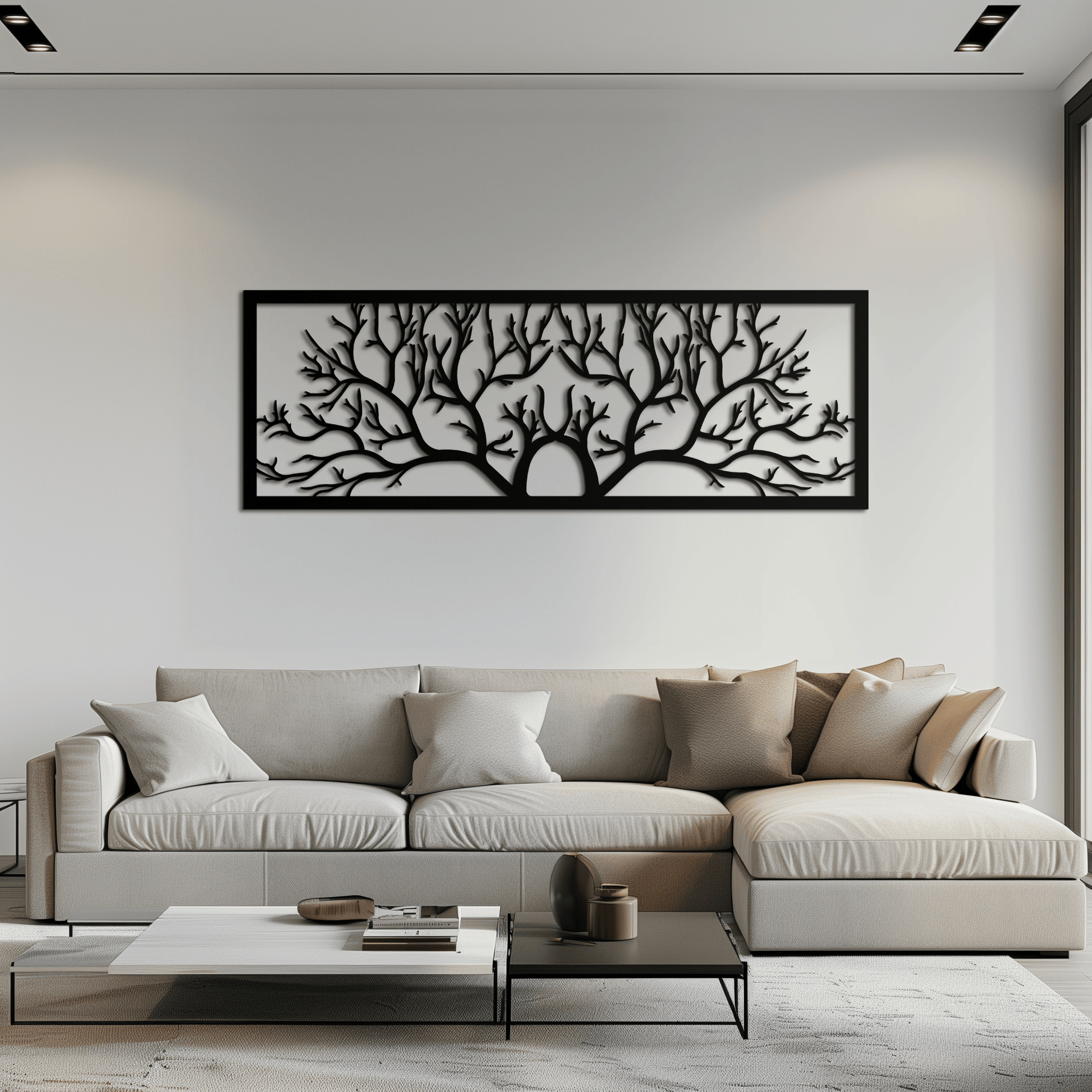 Tree of Life Metal Wall Art - Large Horizontal Steel Wall Decor - KAF025 - Tampa Home & Garden Store