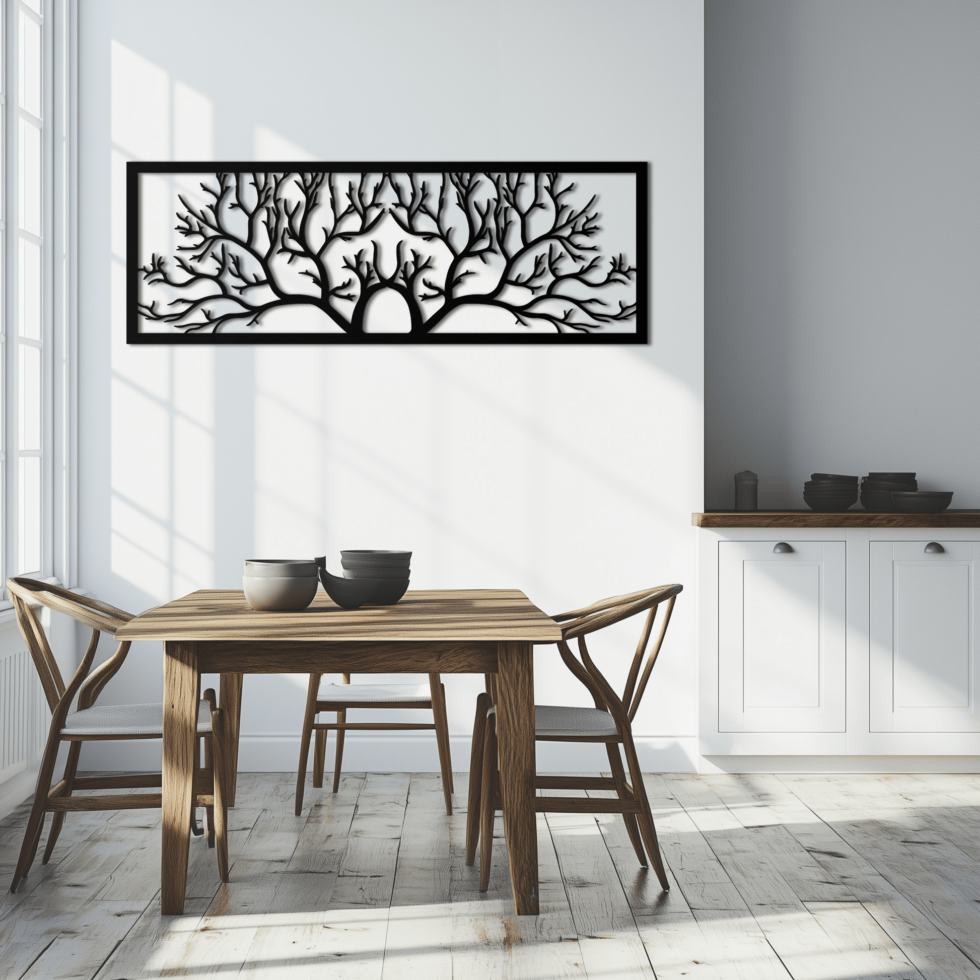 Tree of Life Metal Wall Art - Large Horizontal Steel Wall Decor - KAF025 - Tampa Home & Garden Store