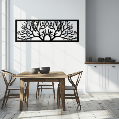 Tree of Life Metal Wall Art - Large Horizontal Steel Wall Decor - KAF025 - Tampa Home & Garden Store