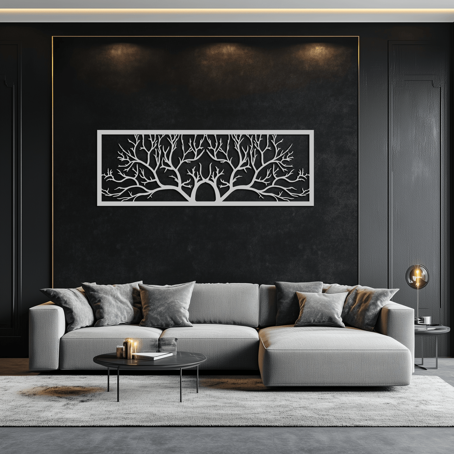 Tree of Life Metal Wall Art - Large Horizontal Steel Wall Decor - KAF025 - Tampa Home & Garden Store