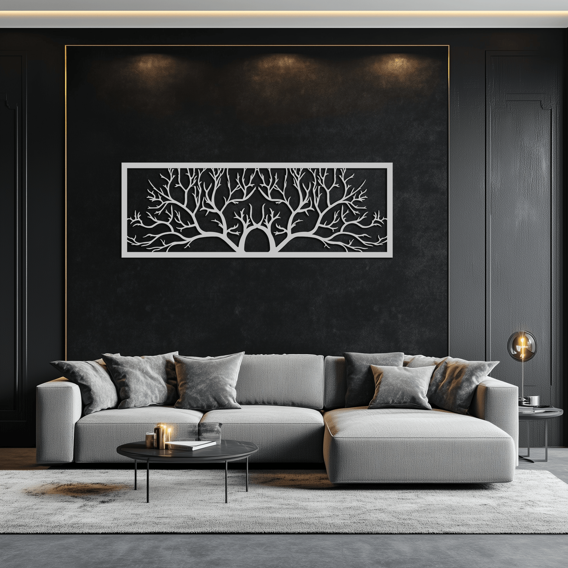 Tree of Life Metal Wall Art - Large Horizontal Steel Wall Decor - KAF025 - Tampa Home & Garden Store
