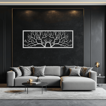 Tree of Life Metal Wall Art - Large Horizontal Steel Wall Decor - KAF025 - Tampa Home & Garden Store