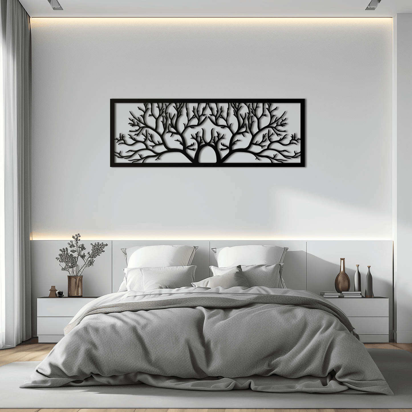 Tree of Life Metal Wall Art - Large Horizontal Steel Wall Decor - KAF025 - Tampa Home & Garden Store