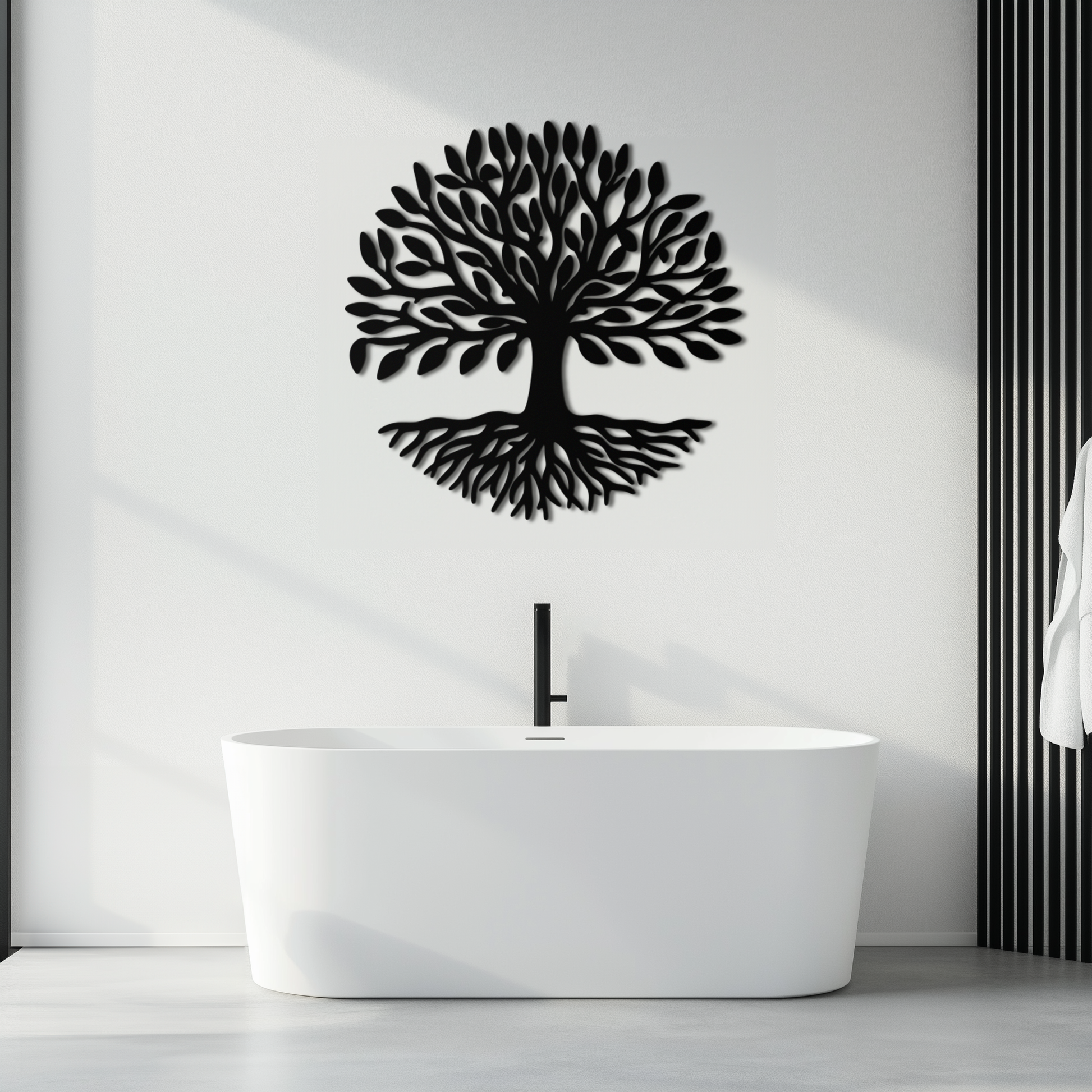 Tree of Life Metal Wall Art - Modern Steel Nature-Inspired Decor - KAF112 - Tampa Home & Garden Store