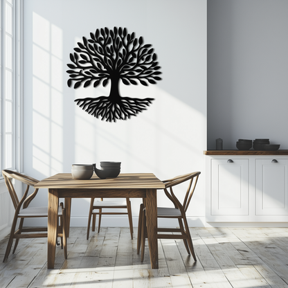 Tree of Life Metal Wall Art - Modern Steel Nature-Inspired Decor - KAF112 - Tampa Home & Garden Store