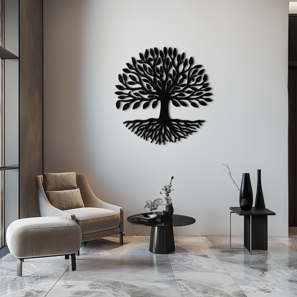 Tree of Life Metal Wall Art - Modern Steel Nature-Inspired Decor - KAF112 - Tampa Home & Garden Store
