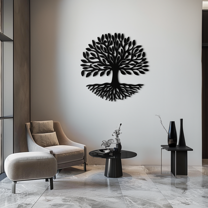 Tree of Life Metal Wall Art - Modern Steel Nature-Inspired Decor - KAF112 - Tampa Home & Garden Store