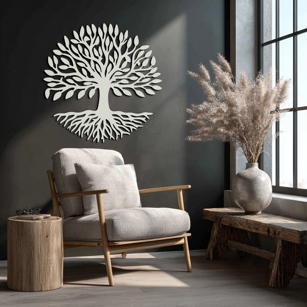 Tree of Life Metal Wall Art - Modern Steel Nature-Inspired Decor - KAF112 - Tampa Home & Garden Store