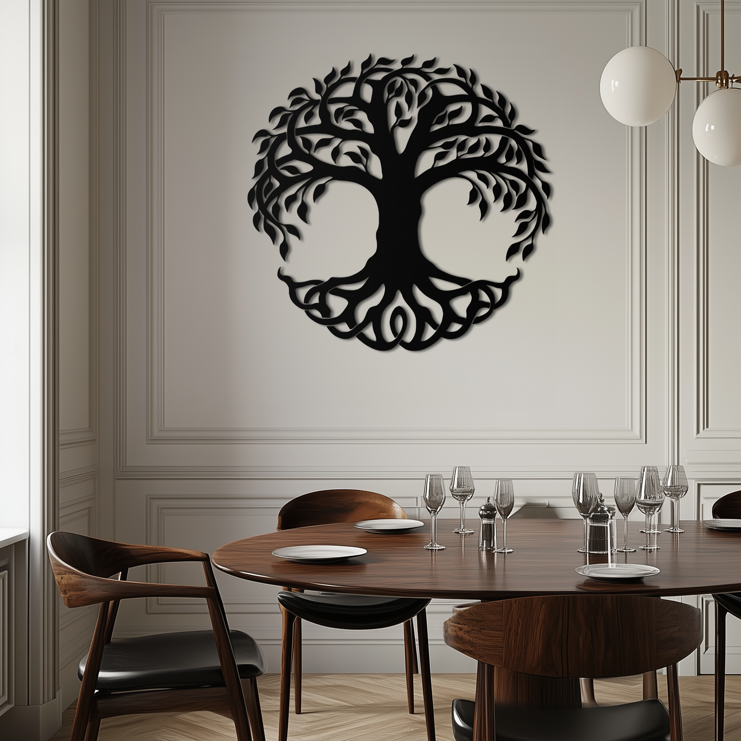 Tree of Life Metal Wall Art – Round Nature-Inspired Decor - KAF220 - Tampa Home & Garden Store