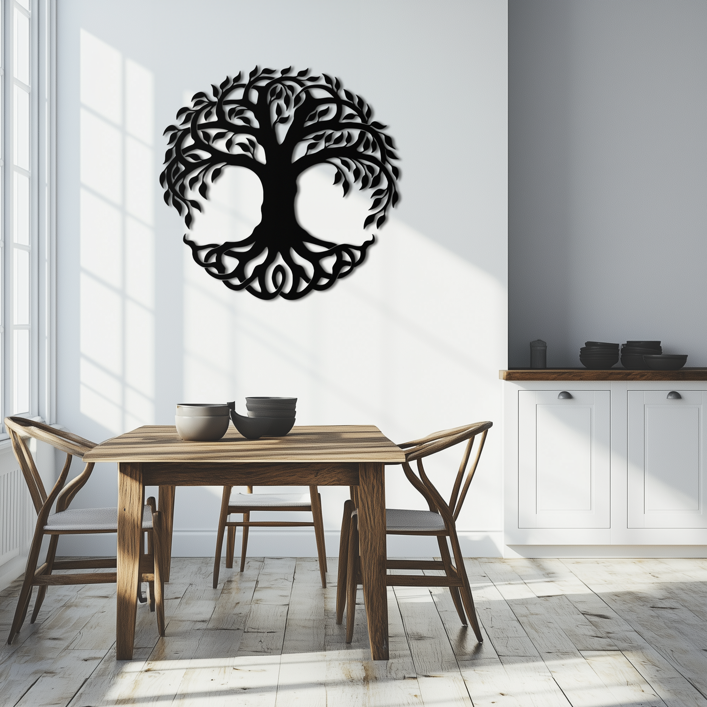 Tree of Life Metal Wall Art – Round Nature-Inspired Decor - KAF220 - Tampa Home & Garden Store