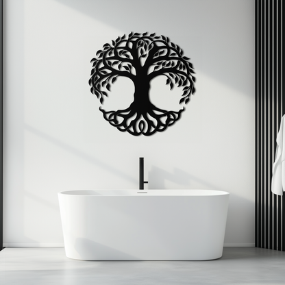 Tree of Life Metal Wall Art – Round Nature-Inspired Decor - KAF220 - Tampa Home & Garden Store