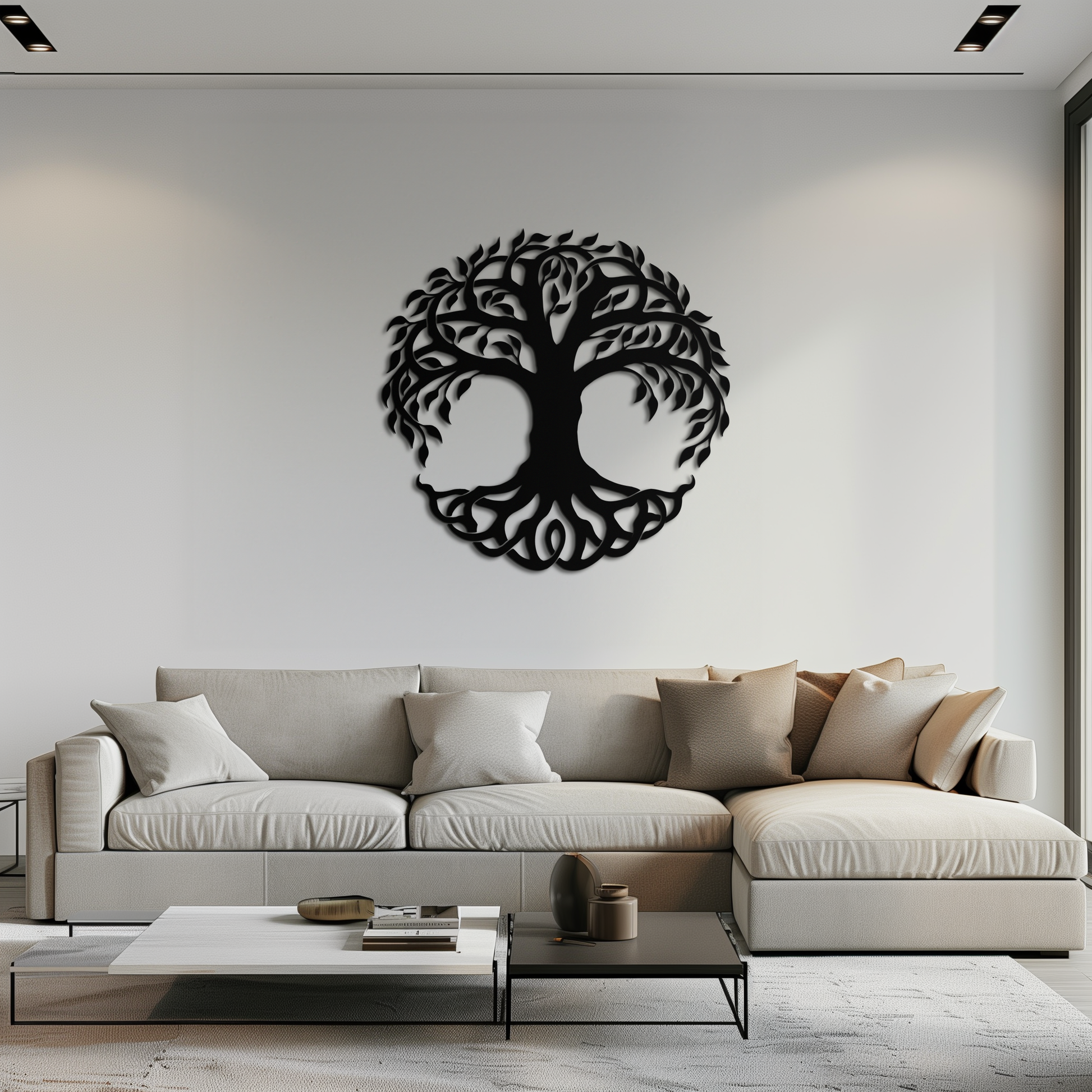 Tree of Life Metal Wall Art – Round Nature-Inspired Decor - KAF220 - Tampa Home & Garden Store