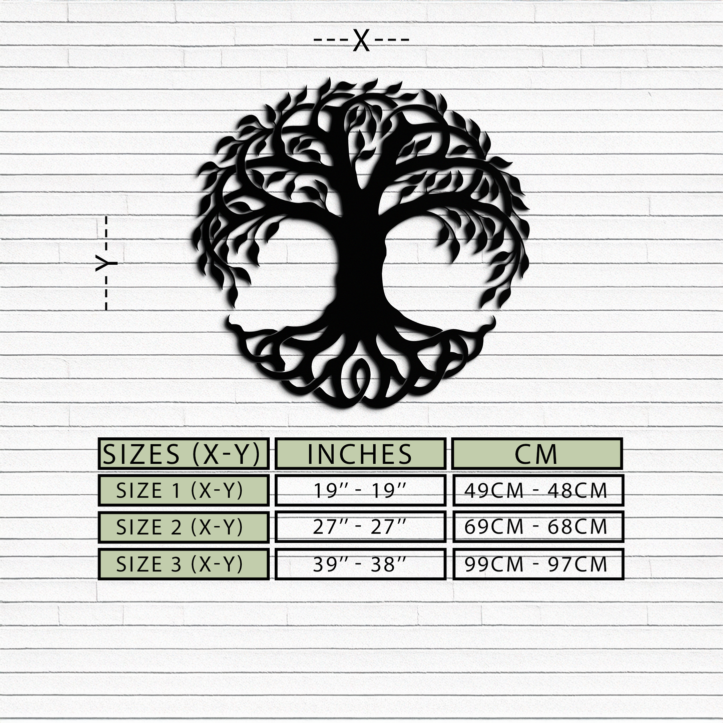 Tree of Life Metal Wall Art – Round Nature-Inspired Decor - KAF220 - Tampa Home & Garden Store