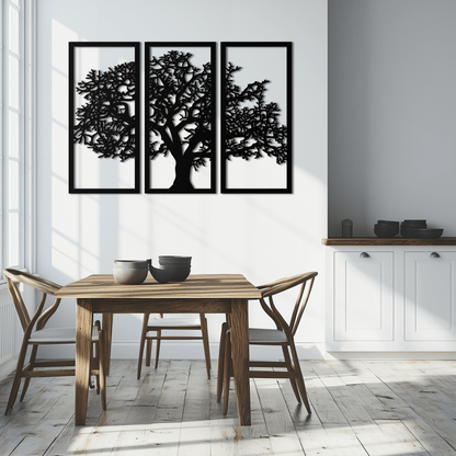 Tree of Life Metal Wall Art - Three-Panel Steel Wall Decor for Home and Office - KAF021 - Tampa Home & Garden Store