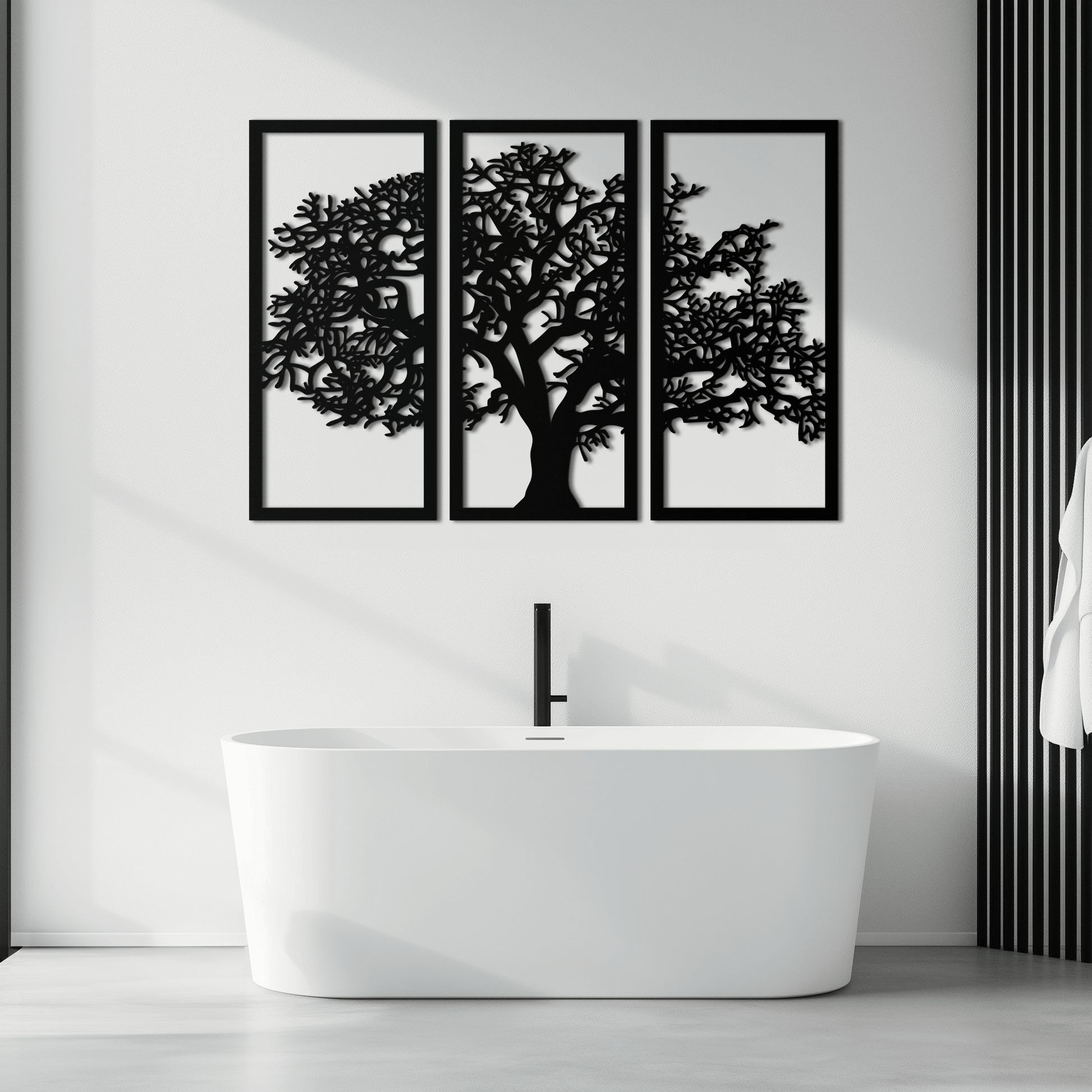 Tree of Life Metal Wall Art - Three-Panel Steel Wall Decor for Home and Office - KAF021 - Tampa Home & Garden Store