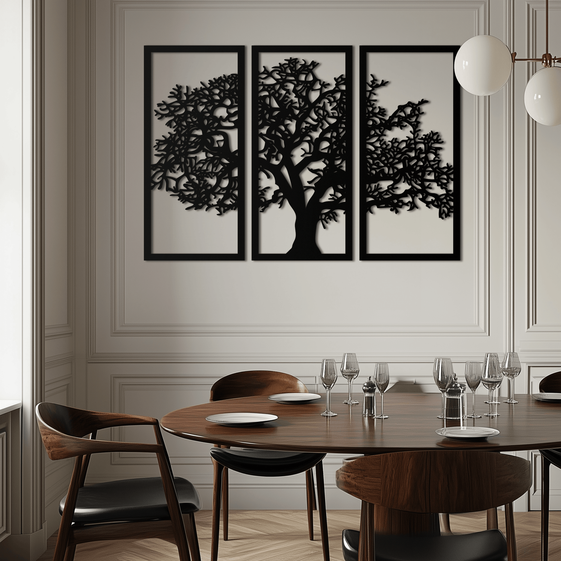 Tree of Life Metal Wall Art - Three-Panel Steel Wall Decor for Home and Office - KAF021 - Tampa Home & Garden Store