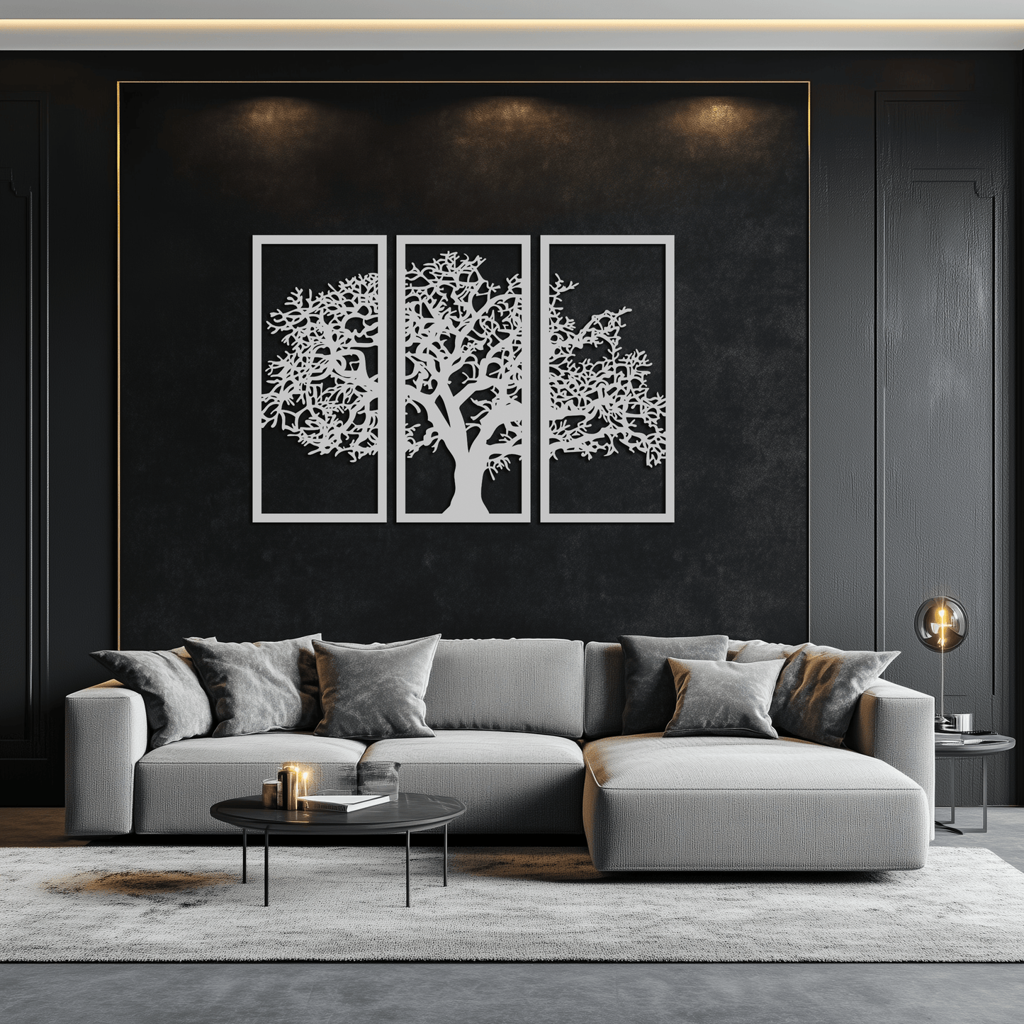 Tree of Life Metal Wall Art - Three-Panel Steel Wall Decor for Home and Office - KAF021 - Tampa Home & Garden Store