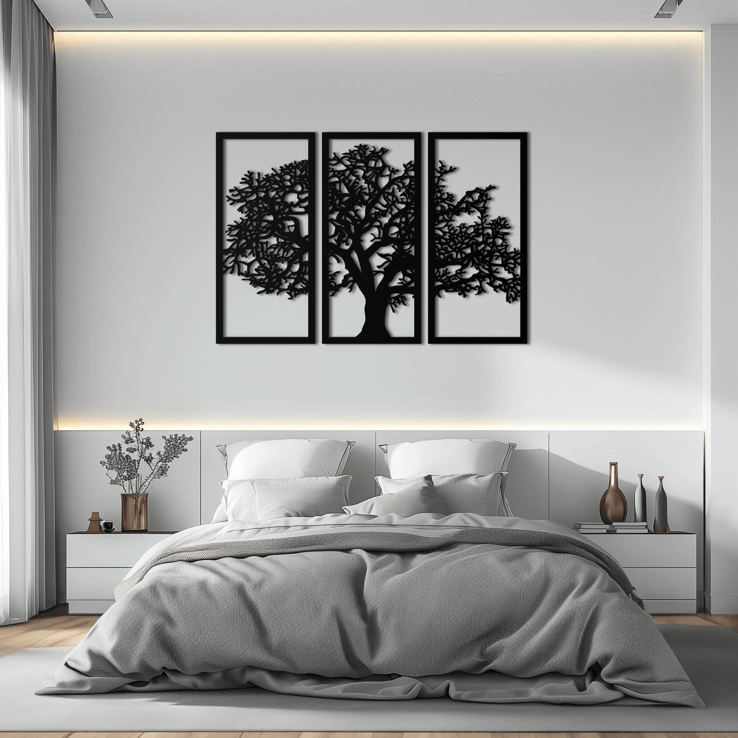 Tree of Life Metal Wall Art - Three-Panel Steel Wall Decor for Home and Office - KAF021 - Tampa Home & Garden Store